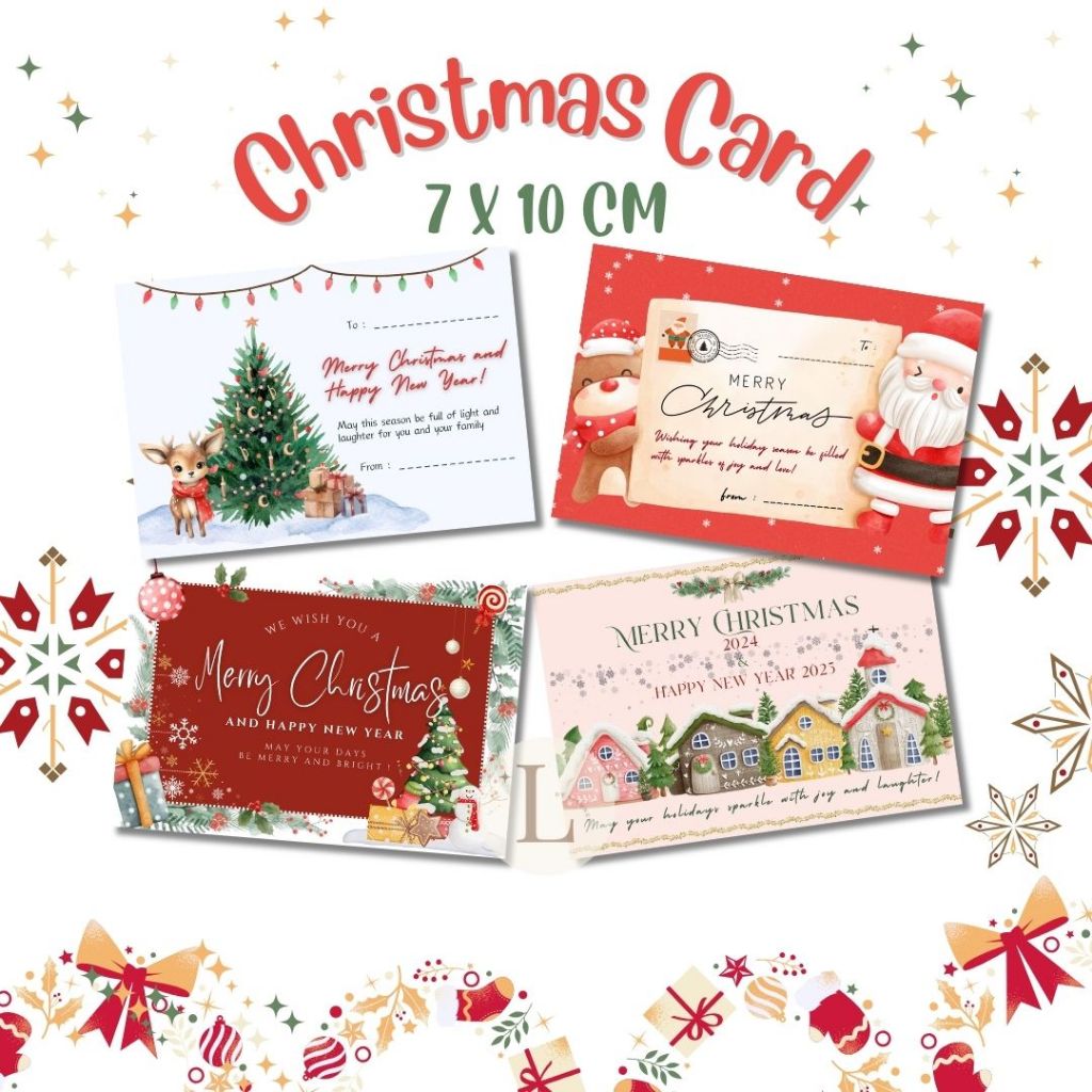 

Kartu Ucapan Natal Glossy - Christmas Greeting Card - Kartu Hampers Natal - Tag Natal