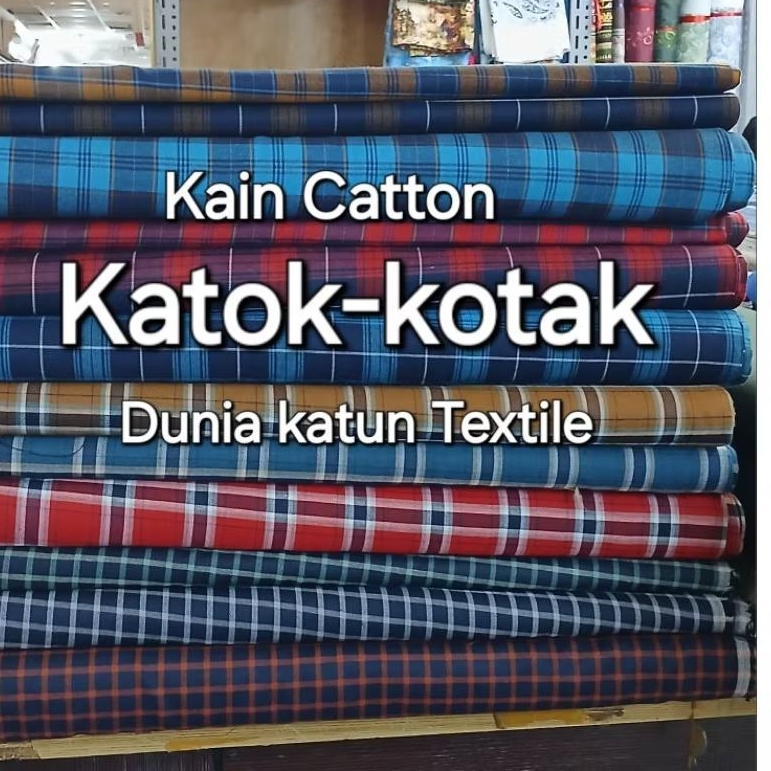 Kain katun kotak-kotak / kain flanel/kain motif/kain katun premium