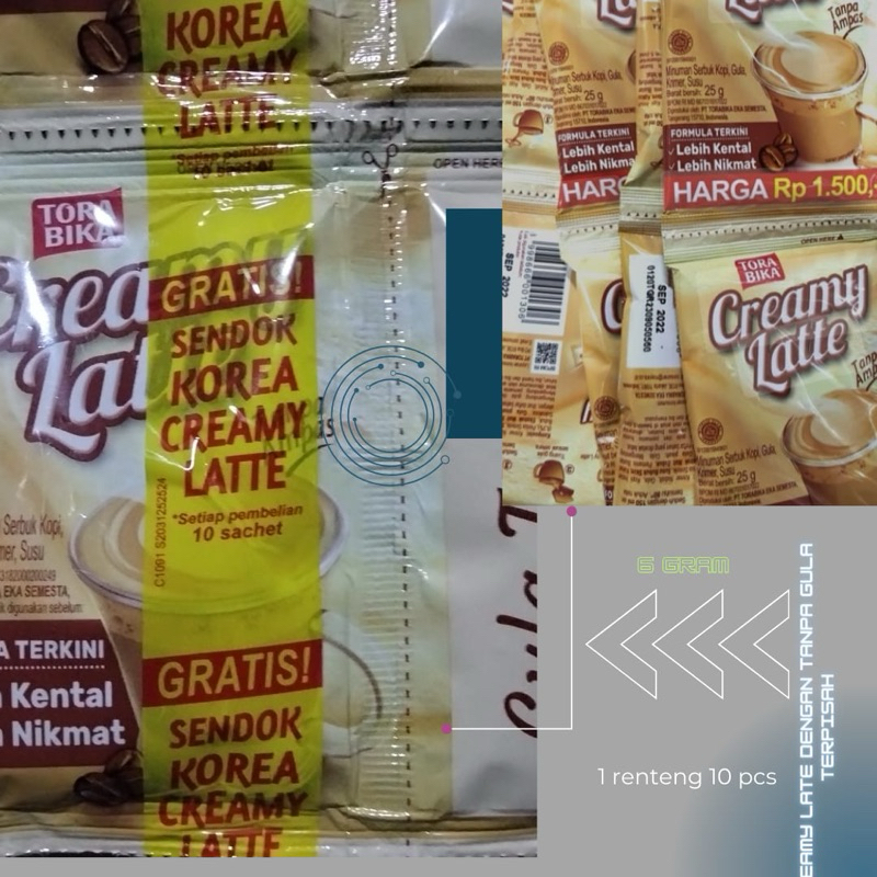 

torabika creamy latte 1 renteng isi 10pcs