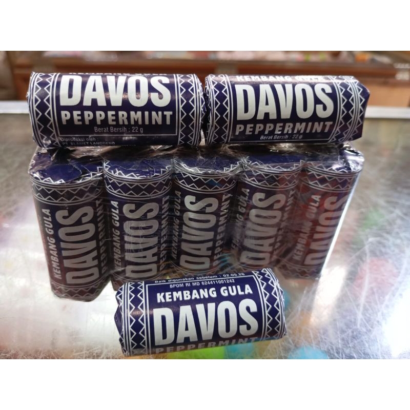 

Permen DAVOS permen mint Jadul Kembang gula Davos Peppermint