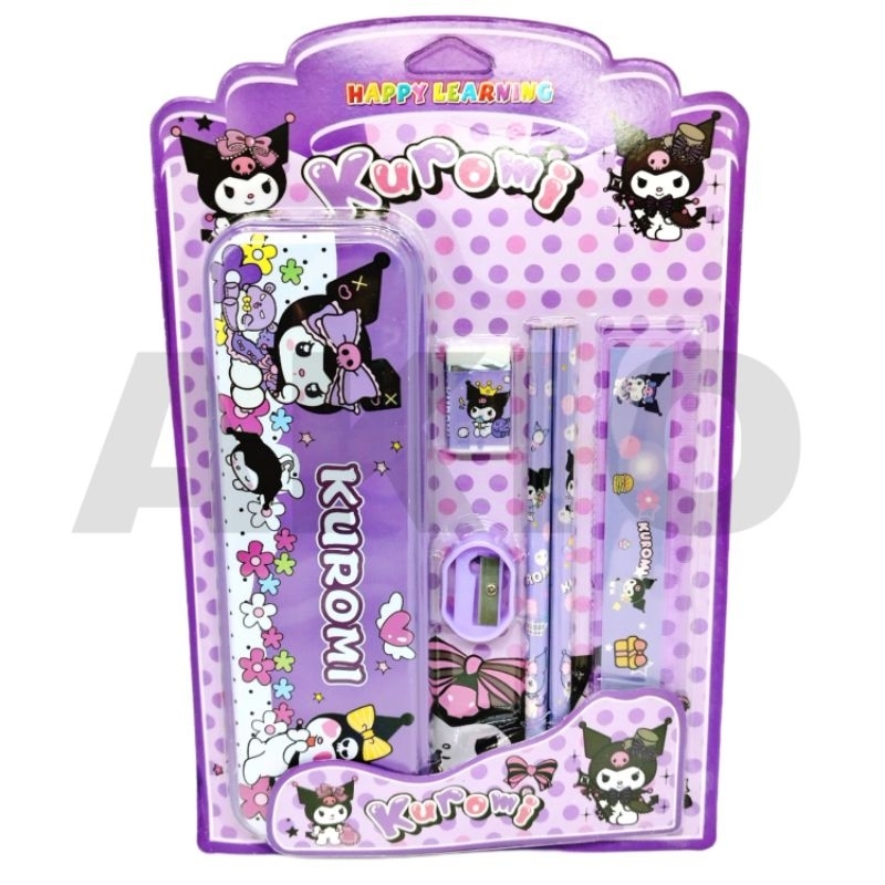 

Set Alat Tulis Anak Aesthetic Karakter KUROMI SANRIO 9912 Perempuan Laki Laki Sekolah SD TK Murah Lucu Lengkap 5 in 1 Cewek