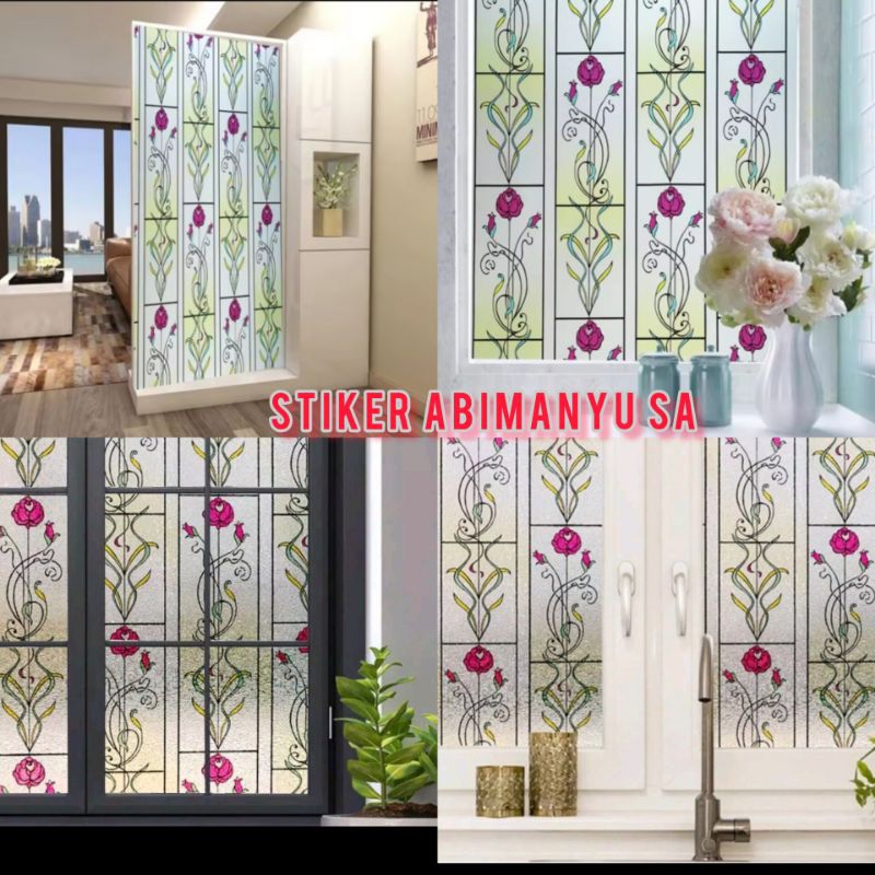 stiker kaca jendela motif patri