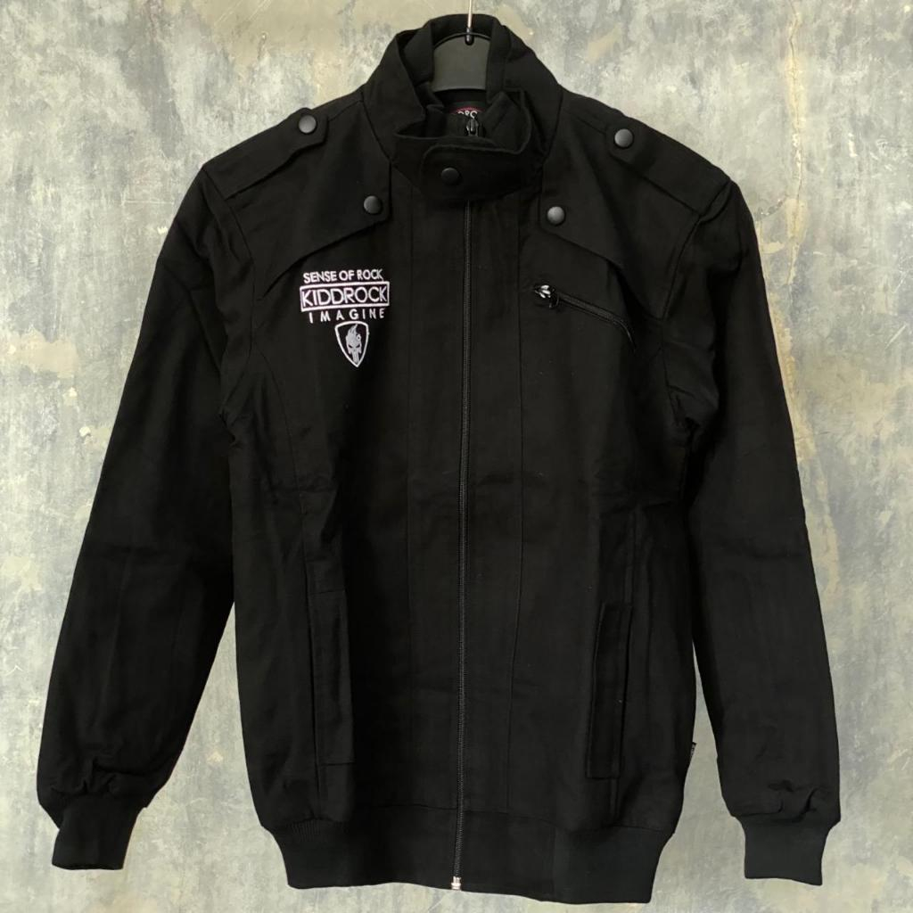 JAKET KIDDROCK CANVAS | JAKET KANVAS BLACK BUTTON | JAKET DISTRO CLOTHING PRIA