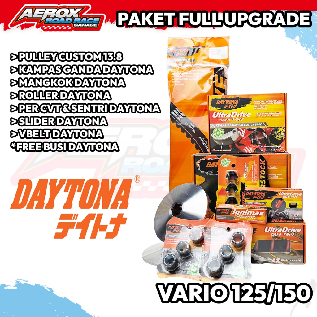 PAKET CVT FULL UPGRADE DAYTONA VARIO 125 150 VARIO 150 RACING