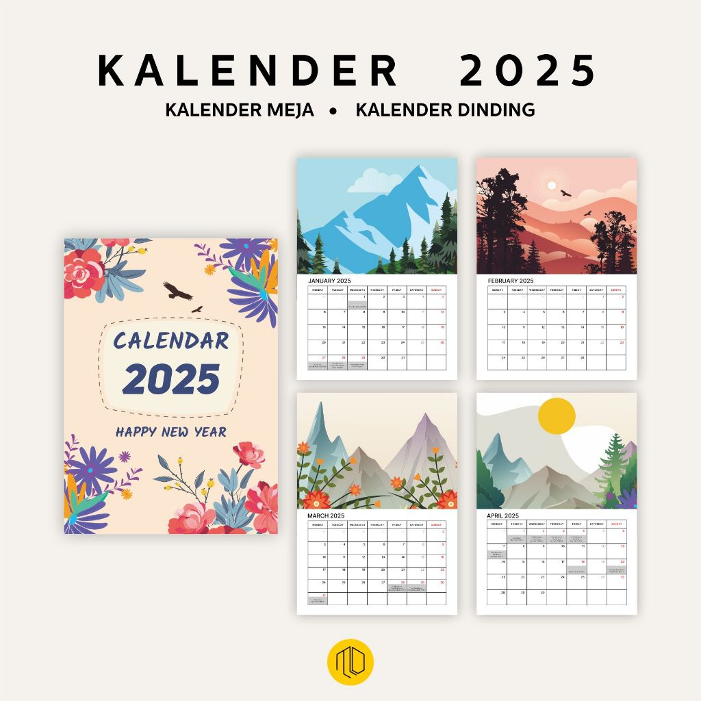 

Kalender 2025 Aesthetic Motif Pergunungan - Kalender Dinding 2025 - Kalender Duduk 2025 - Kalender Meja 2025 - Kalender 2025 Lengkap - Kalender Planner 2025 - Kalender Estetik 2025 / Calendar Aesthetic 2025 - V. 3 Kalender Meja Kalender Dinding Kalender