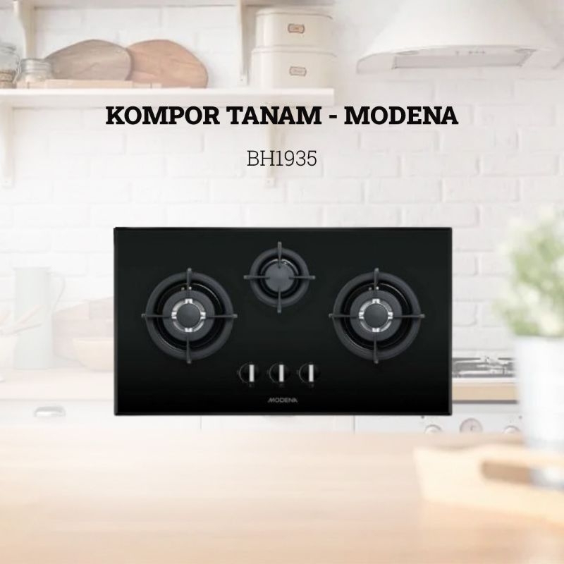 Kompor tanam 3 tungku Modena BH1935
