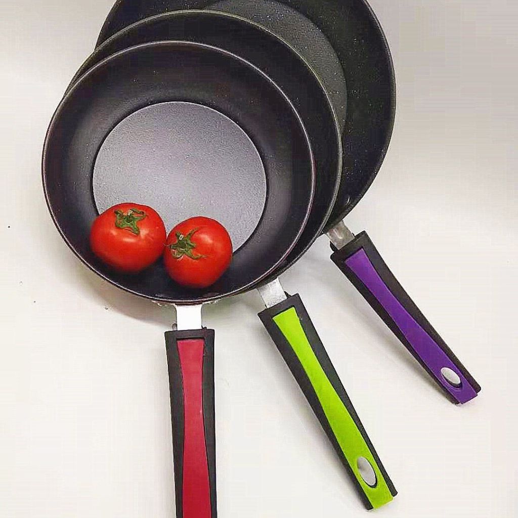 MJ - FRYPAN PENGGORENG GAGANG WARNA - TEFLON WAJAN ANTI LENGKET - TEFLON TANPA MINYAK ANTI LENGKET