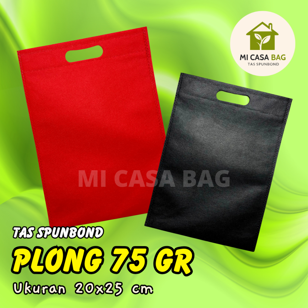 

TAS SPUNBOND PLONG (OVAL) 20X25 CM 75GR POLOS UNTUK TAS SOUVENIR, SYUKURAN, MENGENANG, PROMOSI, BANSOS,DLL