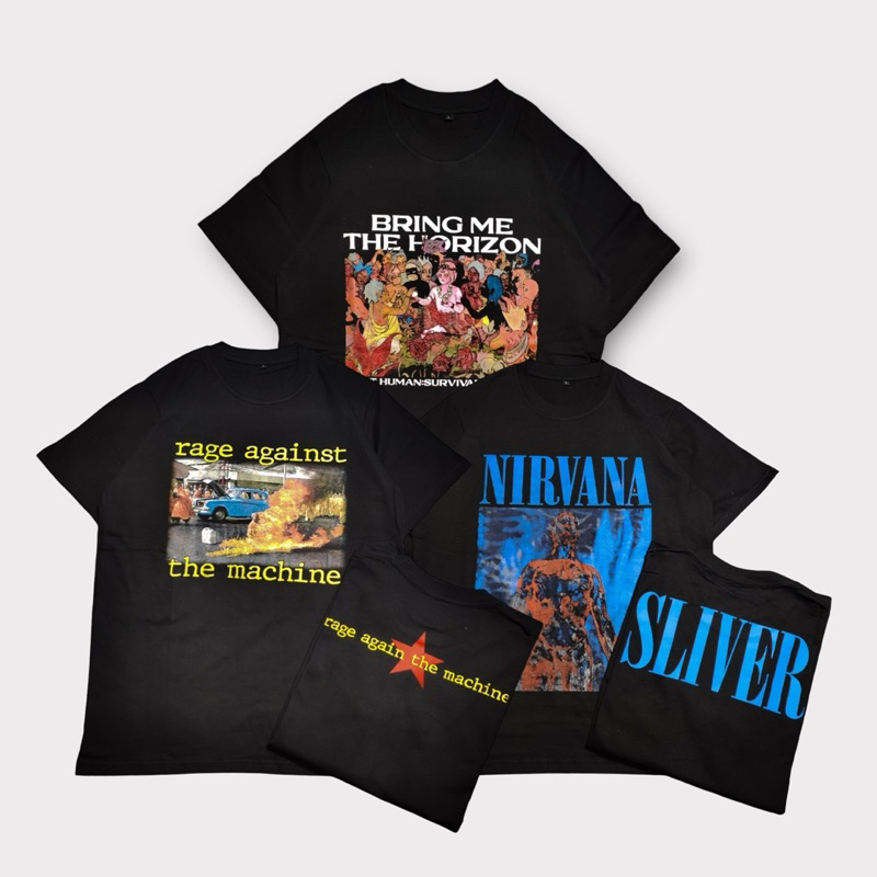 Kaos Band BMTH NIRVANA RATM