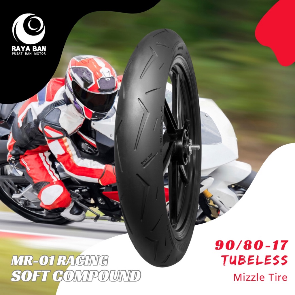 Ban Motor Mizzle MR01 90/80-17 Tubeless TL Ring 17 Racing Race Soft Compound SC MR-01