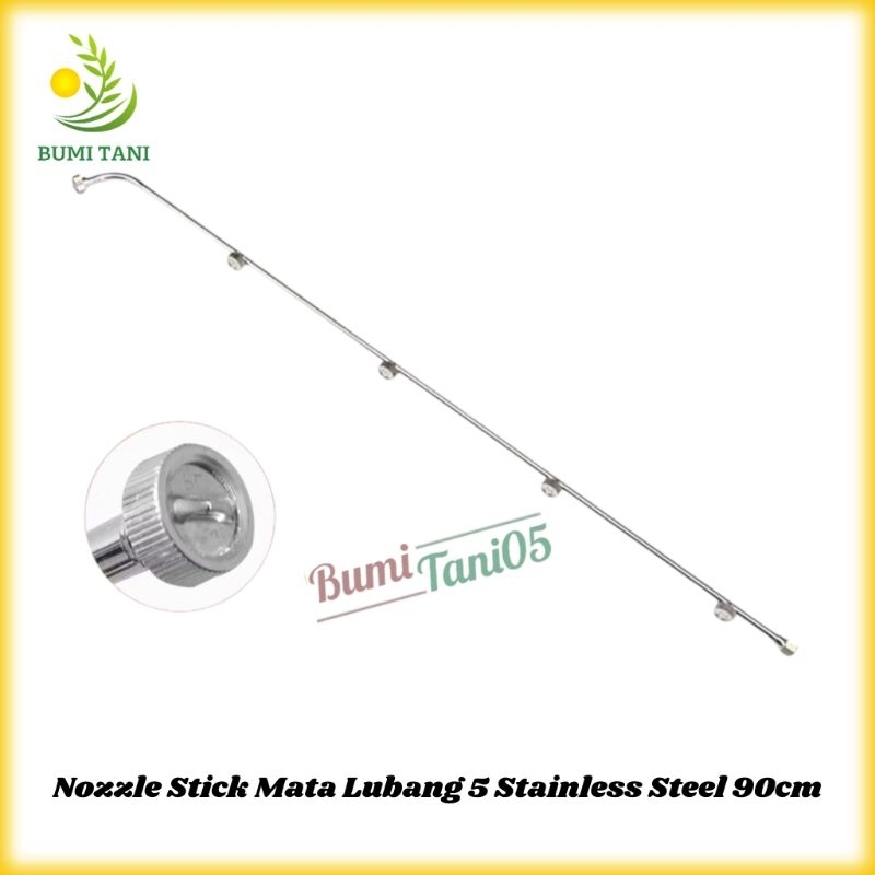 Nozzle Sprayer 5 Mata Lubang Stainless Sprayer Elektrik Manual Drat 14mm