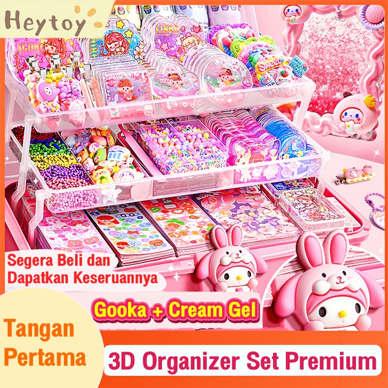DIY Guka Gantungan Kunci Set Deco Cream Set Kado Anak Perempuan Mainan Anak Perempuan