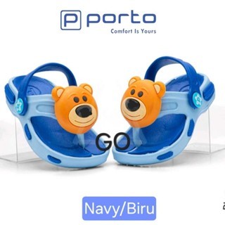 eLgo PORTO 602T-2 & PORTO 602K Sandal Jepit Anak Sendal Porto Anak Perempuan Laki-Laki Karakter Lucu
