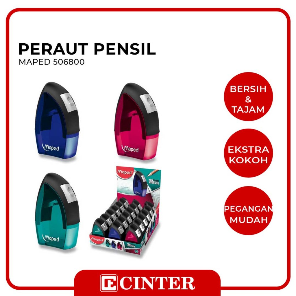 

MAPED - PERUNCING / PERAUT / RAUTAN PENCIL / SHARPENER TONIC METAL 1 HOLE 506800