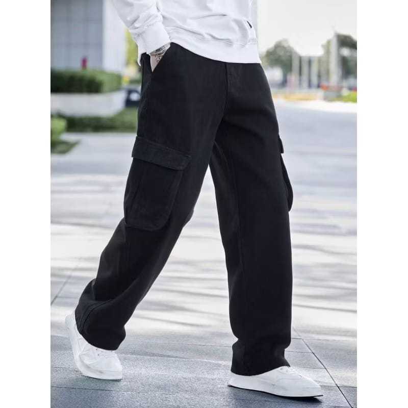 Celana Jeans Pria Cargo denim baggy pants cargo jeans cowok dewasa boyfriend celana jeans panjang pr