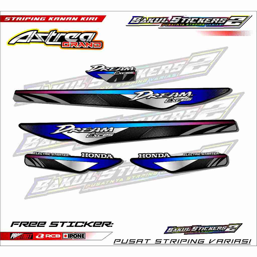 STRIPING VARIASI HONDA ASTREA GRAND / STICKER LIST MOTOR HONDA ASTREA GRAND