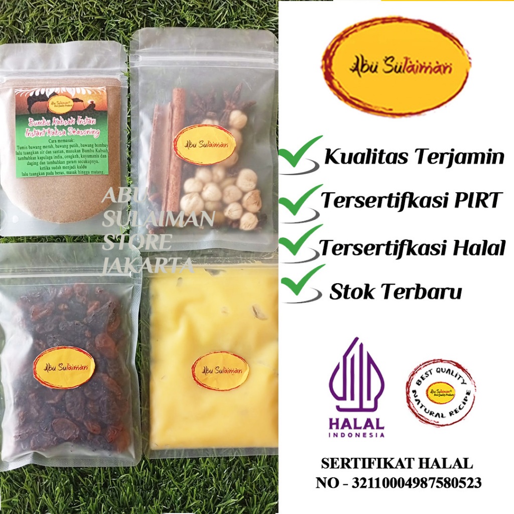 

BUMBU LENGKAP LEBIH HEMAT KABSAH INSTANT/ EKSTRA REMPAH KISMIS DAN MINYAK SAMIN UNTUK 1 KG BERAS