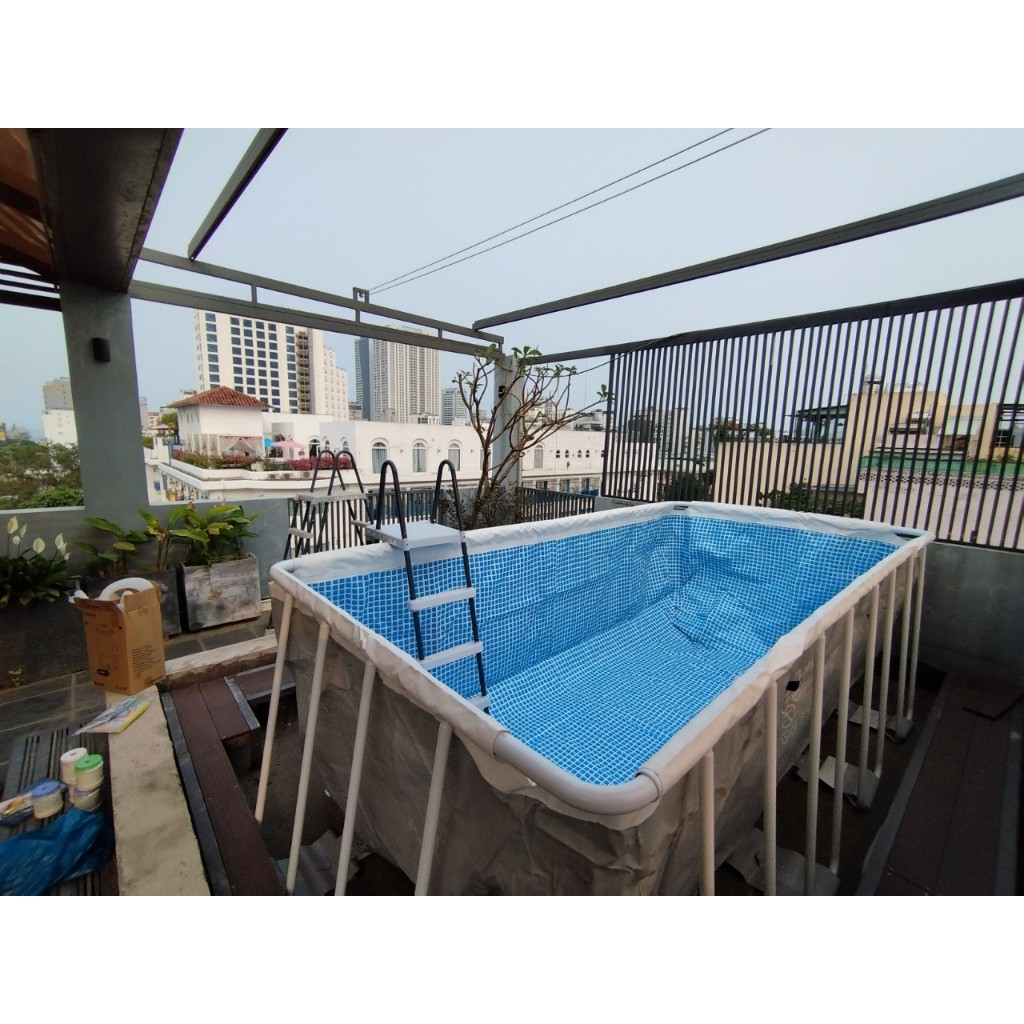 Kolam Renang Keluarga INTEX 26788 Prism Frame Rectangular Family Pool