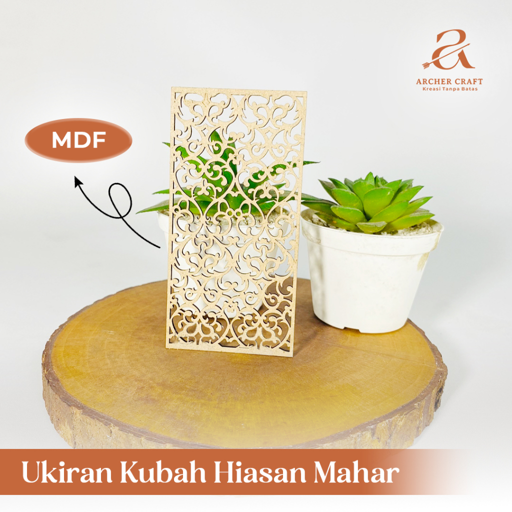 UKIRAN KUBAH HIASAN MAHAR DEKORASI MAHAR KAYU MDF