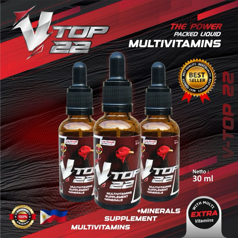 V22 Liquid Vitamin Untuk Ayam Taji Original philipin 30ml
