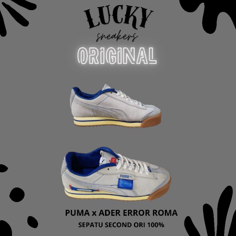 Sepatu Ori Second Puma x Ader Error Roma White Blue By Lucky Sneakersz