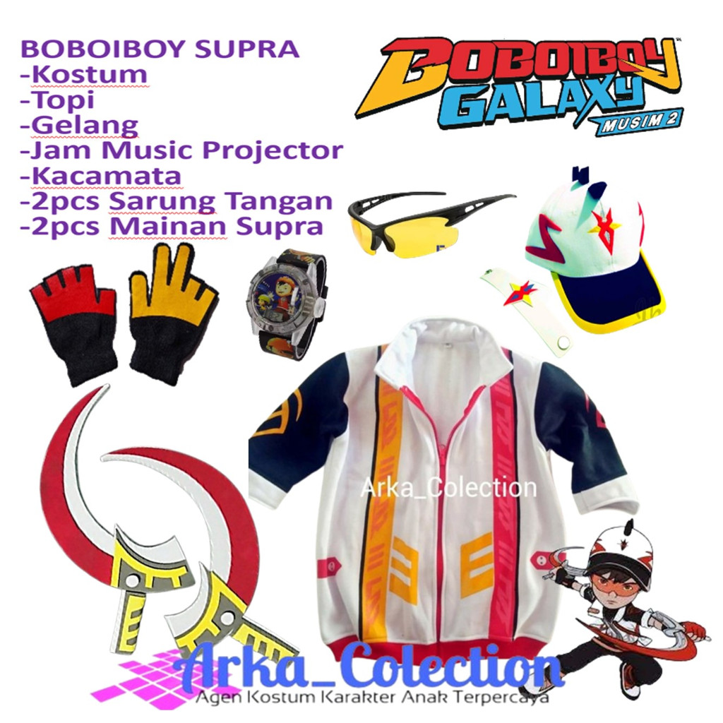 PAKET KOSTUM BOBOIBOY SUPRA - BOBOIBOY SUPRA TERBAIK