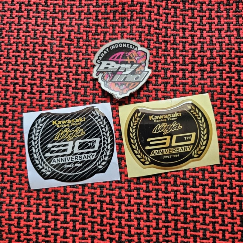 Sticker Stiker Emblem Kawasaki Ninja 30 Th Anniversary Timbul