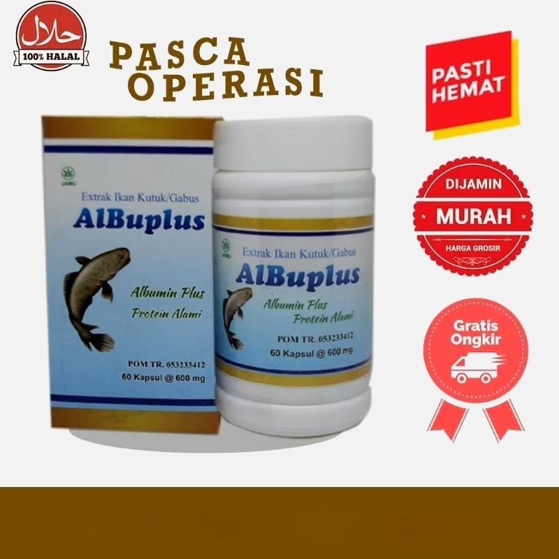 Albuplus | Herbuplus Ikan Gabus Platinum Quality Kutuk Liar Super 60 Kapsul | no Procena Vitabumin A