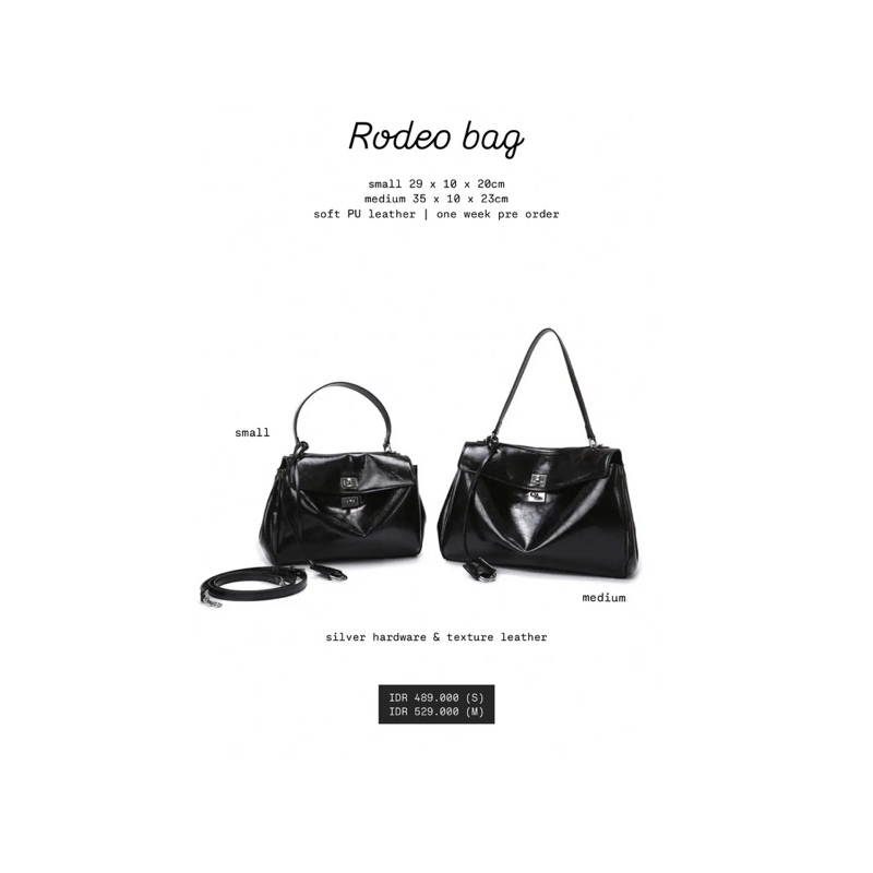 Rodeo bag | tas kerja casual/formal | handle sling shoulder leather bag