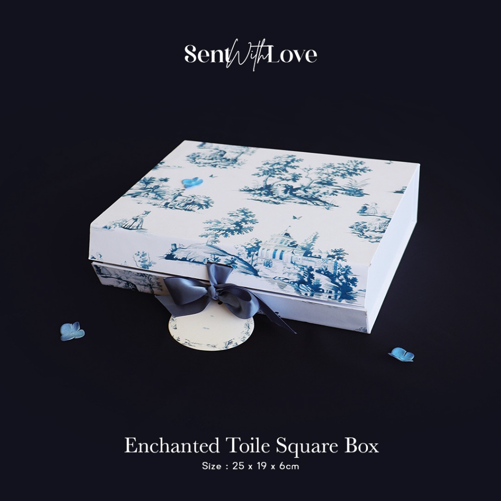 

Enchanted Toile Square Box / Custom Set / Kotak Hadiah Kado
