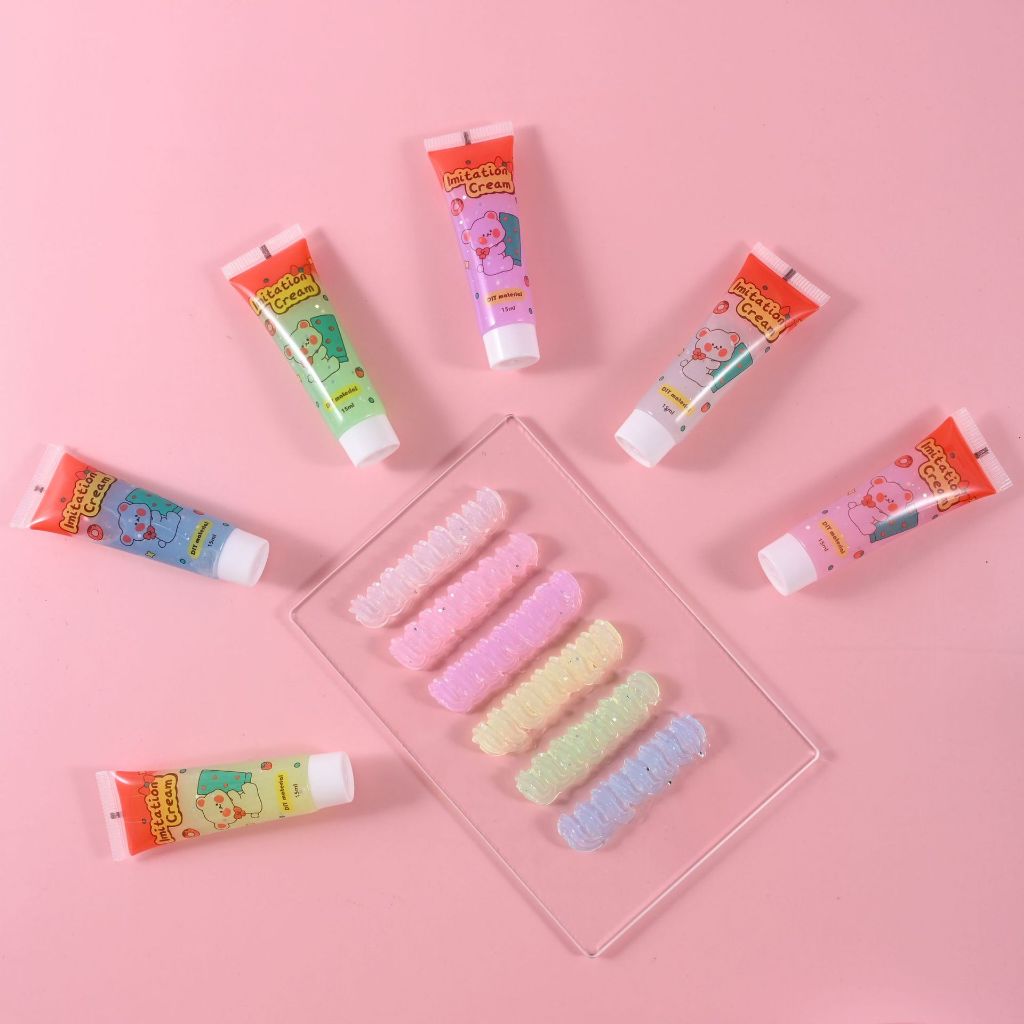 

Deco Cream Glitter Transparan FREE Spuit UKURAN MINI 15ML, Lem DIY, Deco Cream Glitter, Glue Resin DIY