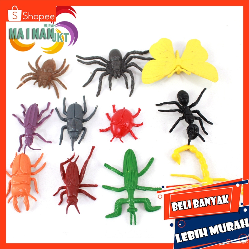 MAINAN ANAK MURAH MAINAN HEWAN SERANGGA KANTONG NATURE YX066 MAINAN ANAK SERANGGA HEWAN KARET