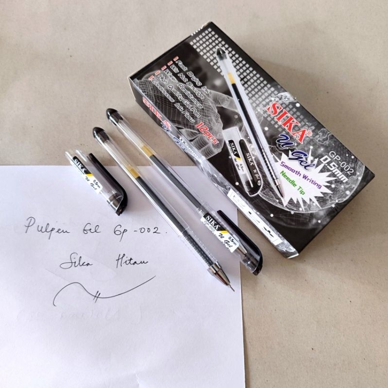 

1 Pcs Pulpen Gel Sika GP 002 HITAM 0.5mm