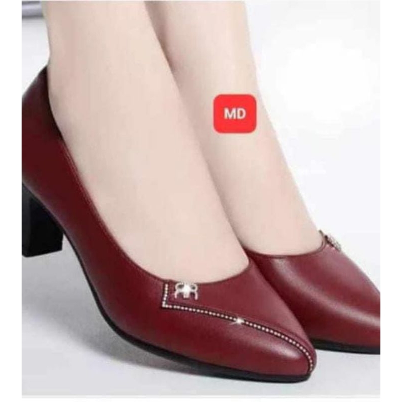 sepatu pancus wanita hak 4 cm-sepatu kerja wanita best seller