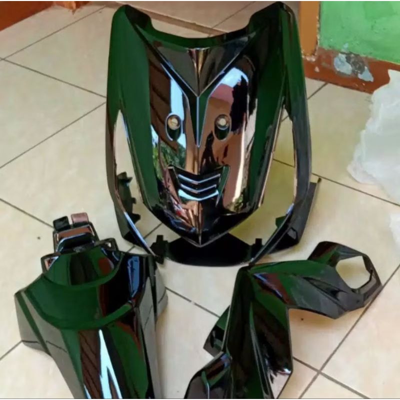 Cover body depan beat karbu - paketan body depan beat karbu warna hitam