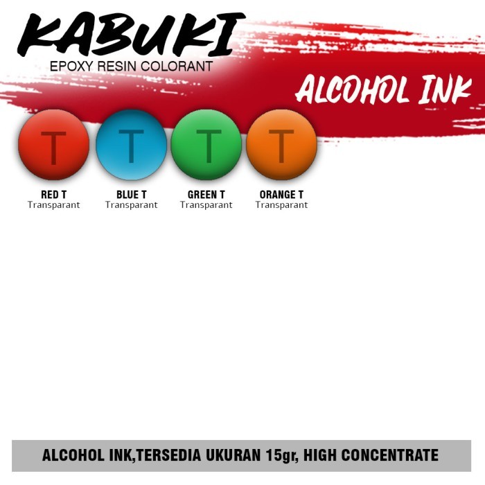 KABUKI Pigmen Transparan 15ml / Alcohol Ink Pewarna Resin Epoxy