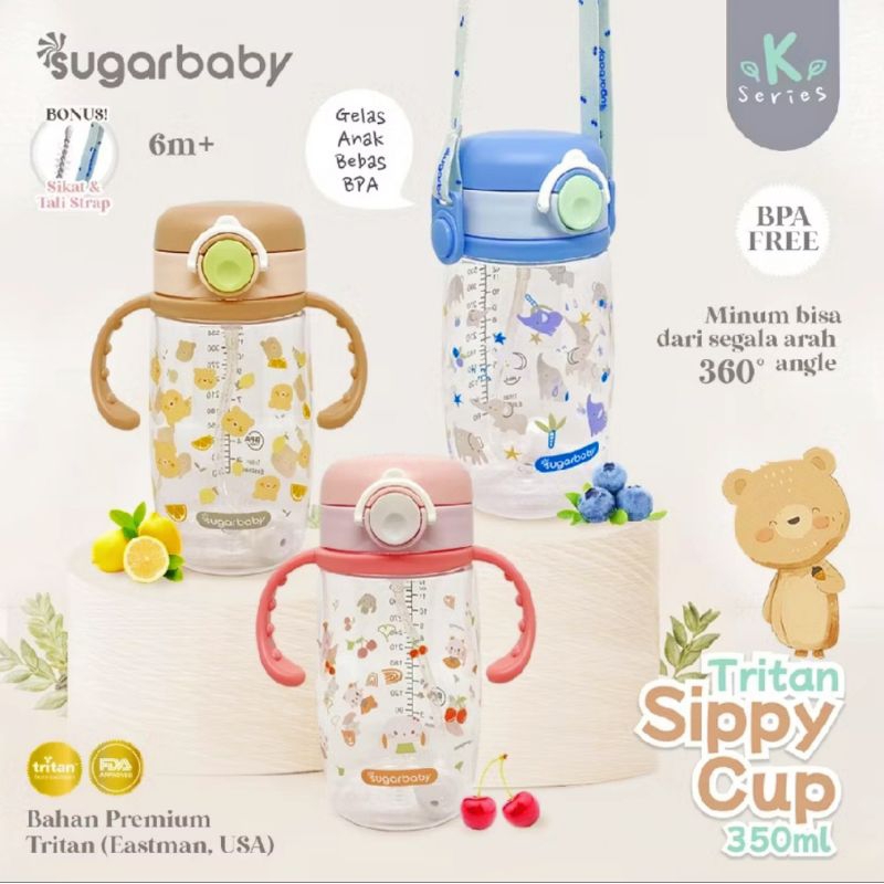 SUGAR BABY Tritan Bottle 350ml - Botol Minum Anti tumpah Sugar Baby
