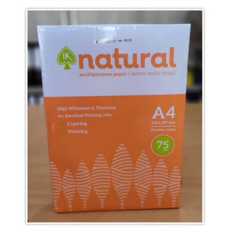 

Kertas A4/ kerta Natural/ kertas Print/ 1 pcs