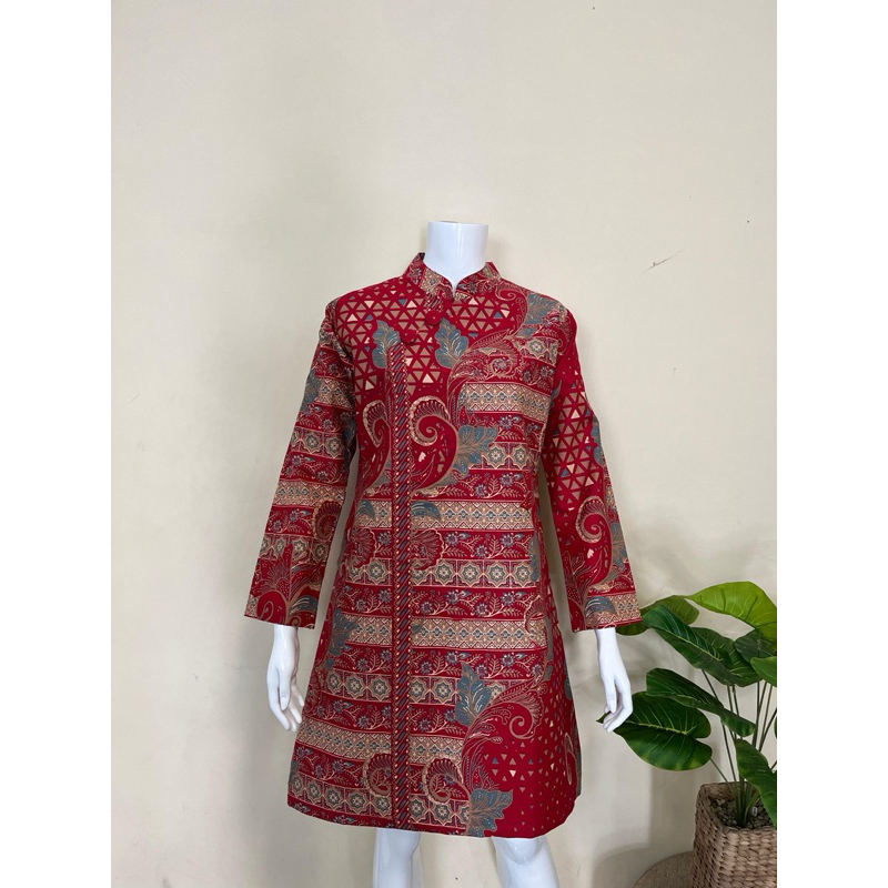 Tunik Batik Wanita. Batik Kerja. Batik Tunik.Tunik Batik Kerja. Batik Kantoran. Dress Batik