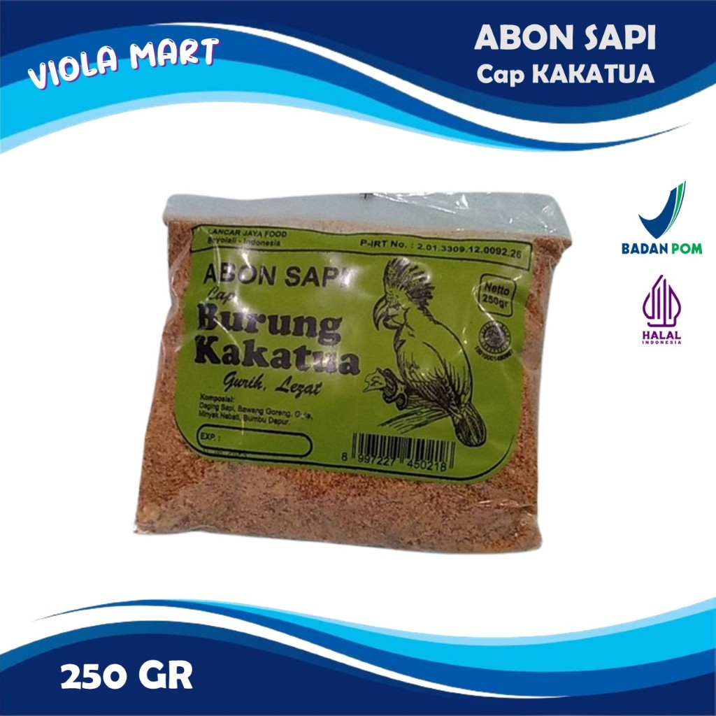 

Abon Sapi Asli Cap Burung Kakaktua 250gr / Abon Sapi Best Seller {Tersedia Harga Grosir}