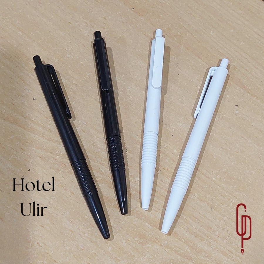 

Pulpen Hotel Ring Ulir Bisa di cetak logo / Pulpen Custom hotel Ulir