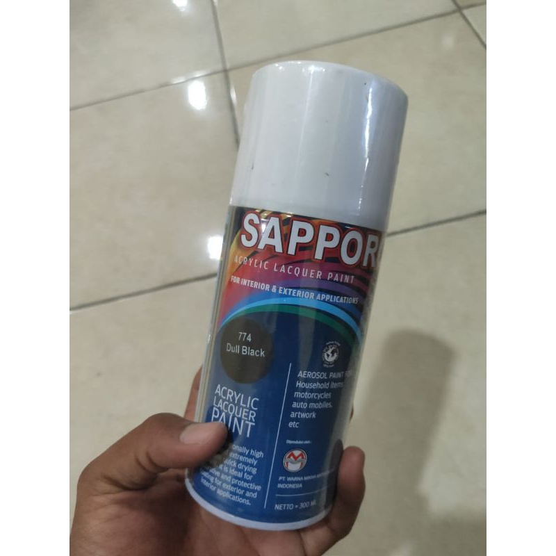 PILOK SAPPORO WARNA DULL BLACK