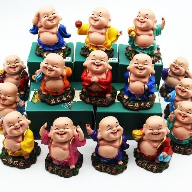 Patung Maitreya Milefo kecil Buddha maitreyawira Panjangan kantor rumah 7Cm