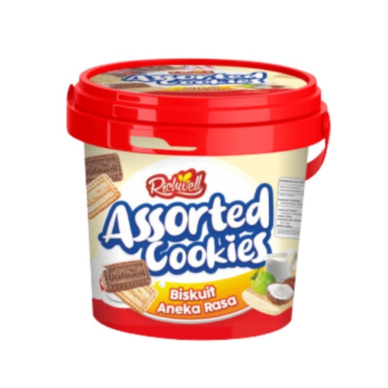 

Richwell Assorted Cookies Biskuit Aneka Rasa Kemasan Toples