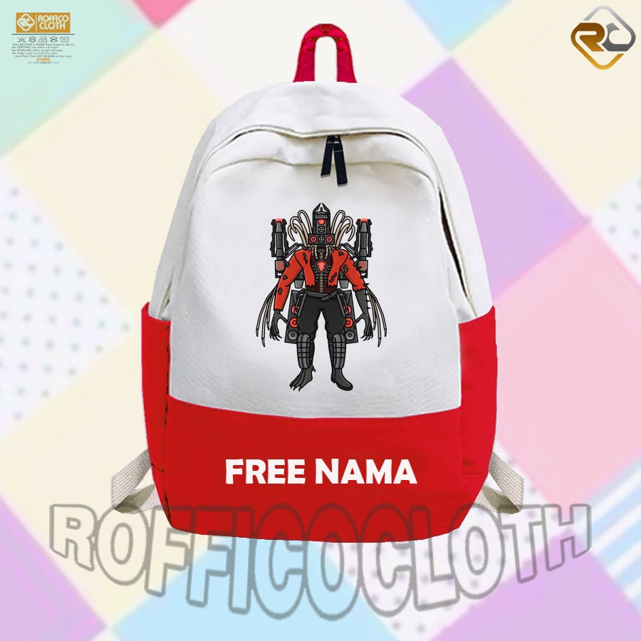 TAS RANSEL ANAK TAS SEKOLAH ANAK KARAKTER UPGRADED ZOMBIE TITAN SPEAKERMAN | Skibidi Toilet Zombie U