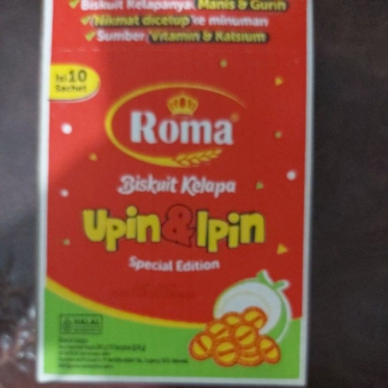 

Roma Biskuit Kelapa Upin & Ipin Isi 10 Sachet