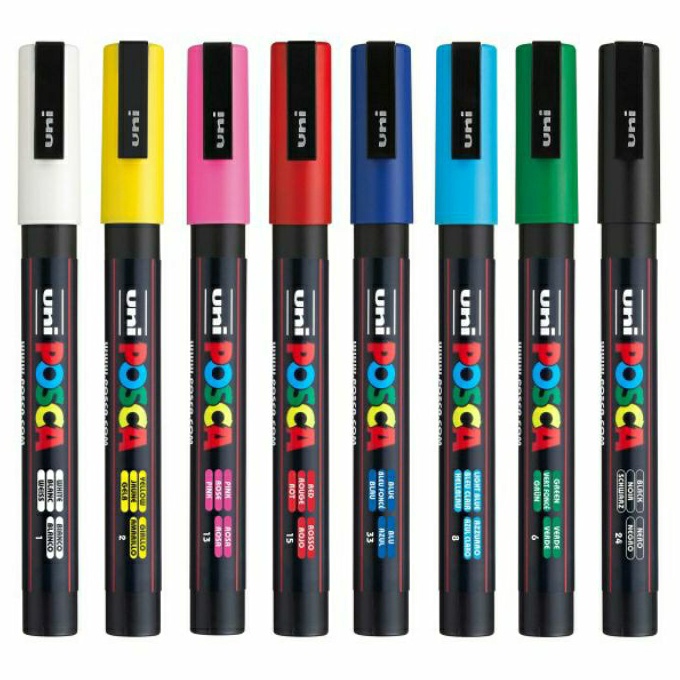 

Potongan Uni Posca Paint Marker PC3M Fine Point bullet shaped 9 13mm