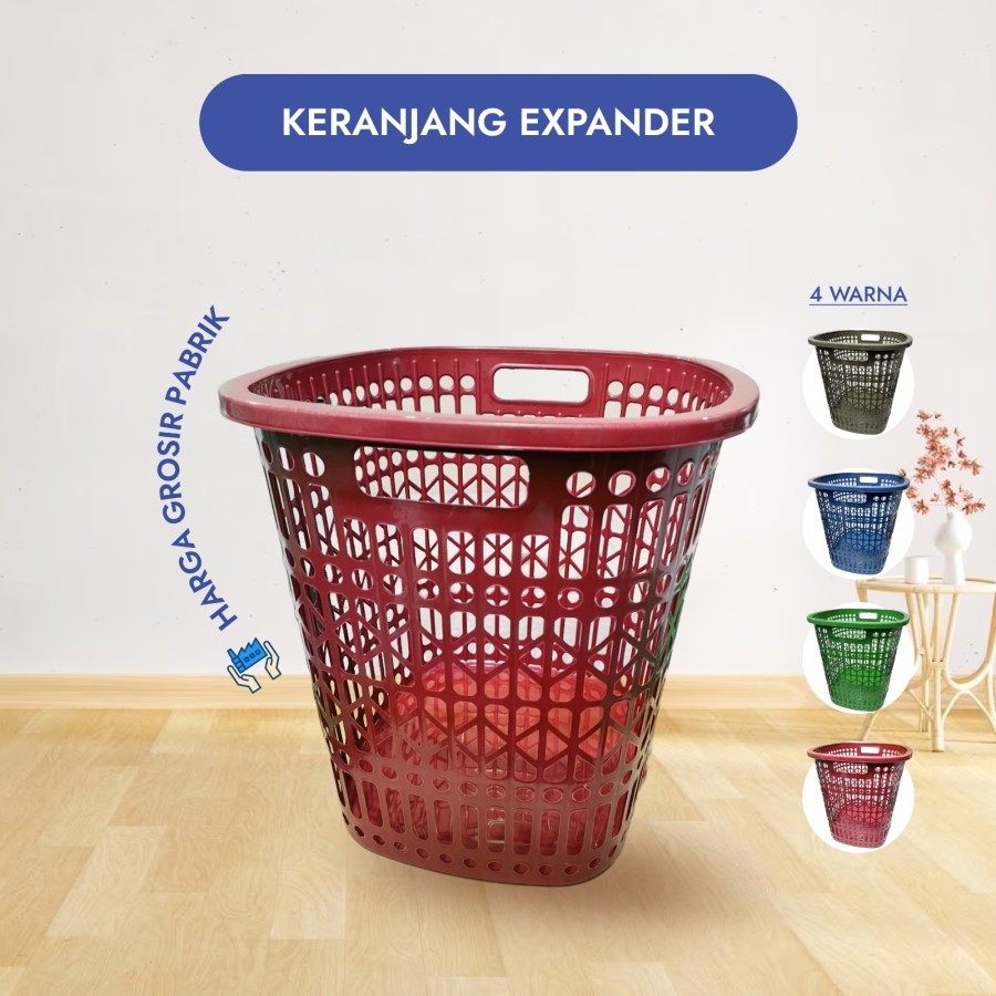 100% AMAN Keranjang Baju Kotor,Keranjang Baju Kotor Aesthetic,Tempat Baju Kotor Plastik Expander 4