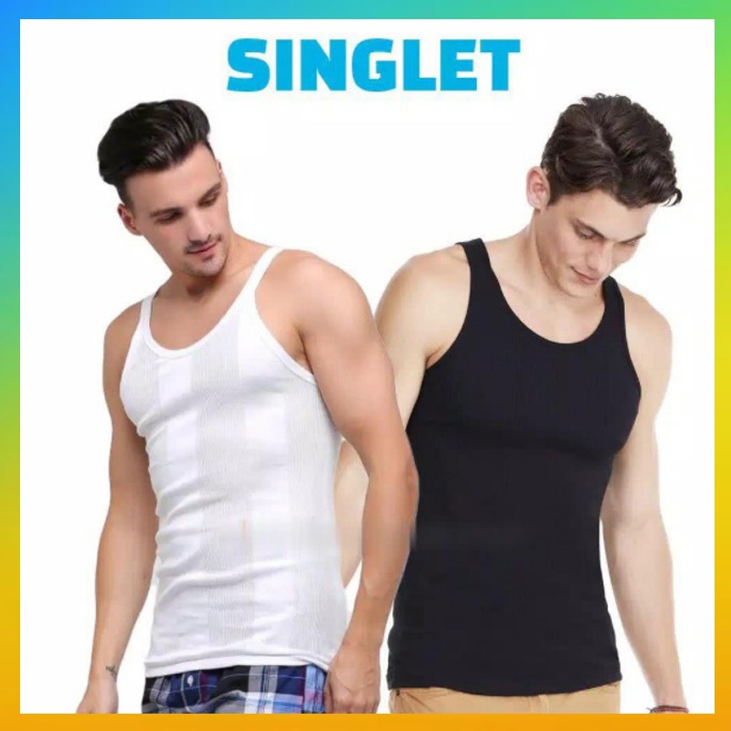 Singlet Pria Dewasa Kaos Dalam Pria Baju Olahraga Polos