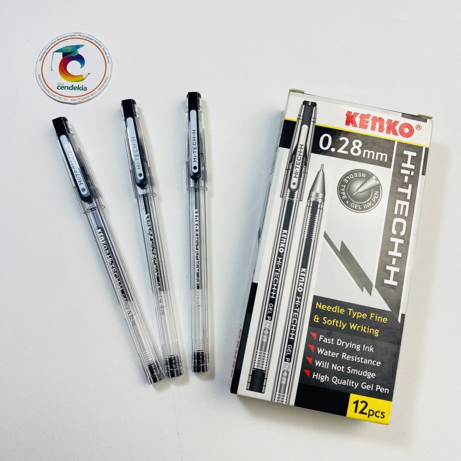 

Pulpen KENKO Hi-Tech-H hitam 0.28mm - 1 pcs